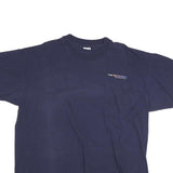 ANVIL Mens Navy Blue 2XL Short Sleeve Crew Neck Cotton Blend Pocket T-Shirt Logo