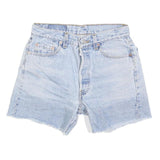LEVI'S Womens Denim Blue Shorts M W29 Casual Cotton Blend 501 Label