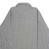 WRANGLER Mens Grey & Black Check Western Shirt L Cotton Blend Casual Classic