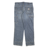 CARHARTT Mens Jeans Blue Regular Straight Denim Medium W36 L32 Workwear Zip