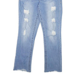SEVEN7 Womens Jeans Blue Slim Skinny Denim Light W32 L28 Distressed Style