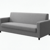 Anyseat 4-Seater Sofa Cover – Plain Ash Grey Style Slipcover for Living Room Chair Protection