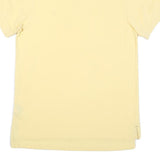 TOMMY HILFIGER Mens Yellow Polo Shirt S Short Sleeve Cotton Blend Classic Fit