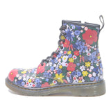 DR MARTENS Floral Womens Lace-Up Boots Leather UK 5 Colourful Patterned