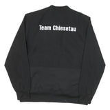 ADIDAS Mens Black FC Oberdiessbach Logo Zip Jacket L Polyester Blend Plain