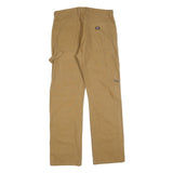 DICKIES Mens Cotton Blend Beige Regular Fit Straight Leg Trousers W32 L32