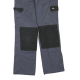 DICKIES Mens Cotton Blend Black & Grey Workwear Regular Fit Straight Leg