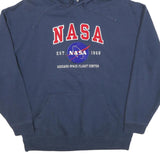 OURAY Mens Blue NASA Pullover Hoodie XL Cotton Blend Space Flight Centre