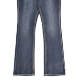 REALCO JEANS Womens Jeans Blue Regular Bootcut Denim Medium W34 L34 Embroidered