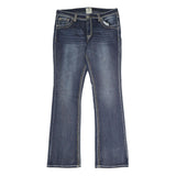 REALCO JEANS Womens Jeans Blue Regular Bootcut Denim Medium W34 L34 Embroidered