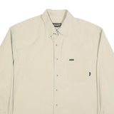 TIMBERLAND Mens Beige Cotton Long Sleeve Shirt XL Classic Button Down Pocket