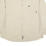 TIMBERLAND Mens Beige Cotton Long Sleeve Shirt XL Classic Button Down Pocket