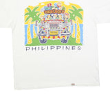OCEAN SHIRTS Mens White Mabuhay Philippines Graphic T-Shirt L Short Sleeve Crew