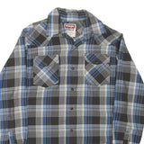 WRANGLER Mens Black & Blue Check Shirt S Classic Western Button Front Casual