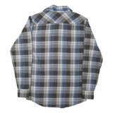 WRANGLER Mens Black & Blue Check Shirt S Classic Western Button Front Casual