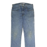 CARHARTT Mens Slim Blue Denim Jeans W32 L34 Workwear Zip Closure