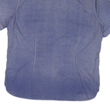 TOMMY HILFIGER Mens Blue Button-Down Short Sleeve Shirt 2XL Casual Cotton Blend