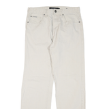 CALVIN KLEIN JEANS Mens Regular Fit Beige Denim Jeans W32 L32 Casual Zip Cotton