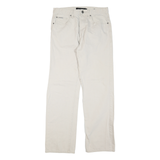 CALVIN KLEIN JEANS Mens Regular Fit Beige Denim Jeans W32 L32 Casual Zip Cotton