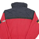 EDGE-TECH Mens Red Black & Yellow Jacket M Nylon Colourblock Zip Outdoor
