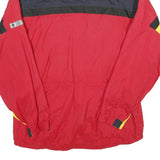 EDGE-TECH Mens Red Black & Yellow Jacket M Nylon Colourblock Zip Outdoor