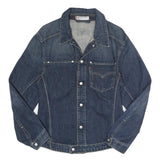 LEVI'S Mens Blue Denim Jacket S Cotton Blend Button Closure Classic Fit Casual