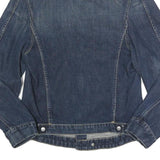 LEVI'S Mens Blue Denim Jacket S Cotton Blend Button Closure Classic Fit Casual