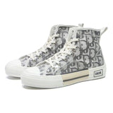 CHRISTIAN DIOR B23 Womens High Trainers White & Grey Synthetic UK 5 Designer