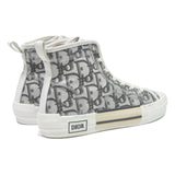 CHRISTIAN DIOR B23 Womens High Trainers White & Grey Synthetic UK 5 Designer