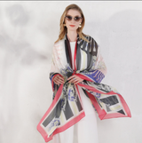 Anyyou 100% Mulberry Silk Off White Long Scarf for Women Luxury Beach Shawl Swimwear Cover-Up Pashmina Wrap Foulard