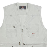 OKYES Mens Grey Cotton Blend Utility Jacket XL Pocket Zip Front Casual Style