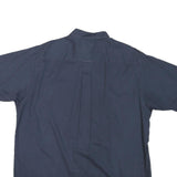 NAUTICA Mens Blue Cotton Blend Short Sleeve Shirt L Casual Button Down