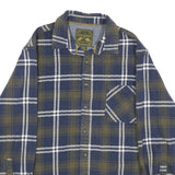 ANCHORAGE Mens Blue & Olive Check Shirt XL Long Sleeve Cotton Casual