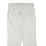 DOCKERS Mens Cotton Blend Beige Regular Straight Trousers W36 L30 Classic Zip
