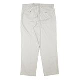 DOCKERS Mens Cotton Blend Beige Regular Straight Trousers W36 L30 Classic Zip