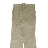 LL BEAN Mens Cotton Blend Beige Regular Straight Trousers W30 L32 Casual Zip