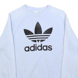 ADIDAS Womens White Cotton Blend Crew Neck UK 8 Sweatshirt Classic Trefoil
