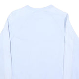 ADIDAS Womens White Cotton Blend Crew Neck UK 8 Sweatshirt Classic Trefoil