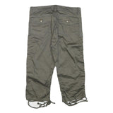 CREST Womens Shorts Grey Cargo Casual M W28 Cotton Blend Drawstring