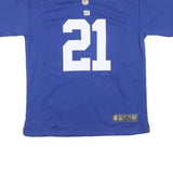 NFL Mens Blue Ny 21 Collins Graphic T-Shirt L Short Sleeve Crew Neck