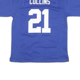 NFL Mens Blue Ny 21 Collins Graphic T-Shirt L Short Sleeve Crew Neck
