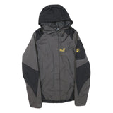 JACK WOLFSKIN Womens Black & Grey Outdoor Jacket XS Polyester Blend Zip Hooded