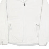 THE NORTH FACE Womens White Outdoor Jacket L Polyester Zip Plain Warm Layer