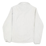 THE NORTH FACE Womens White Outdoor Jacket L Polyester Zip Plain Warm Layer
