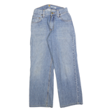 CARHARTT Womens Relaxed Jeans Blue Denim W26 L26 Classic Cotton Blend Zip