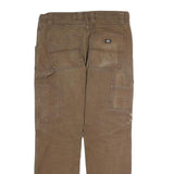 DICKIES Mens Jeans Brown Regular Straight Denim Medium W34 L32 Workwear