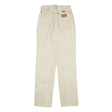WRANGLER Mens Jeans Beige Regular Straight Denim Light W25 L33 Cotton Blend Zip