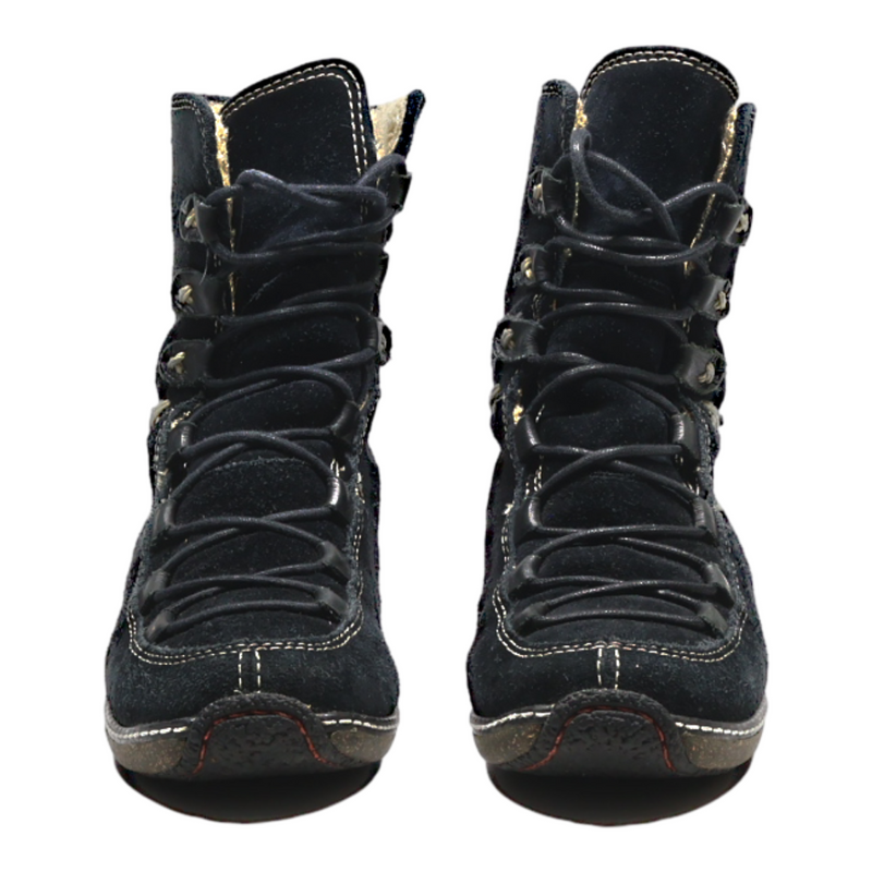 TIMBERLAND Lace-Up Boots Black Leather Womens UK 5