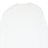 TOMMY JEANS Mens White XL Long Sleeve Crew Neck Classic Cotton Blend T-Shirt