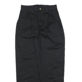 BASIC EDITIONS Womens Cotton Blend Black Regular Fit Straight Trousers W28 L30